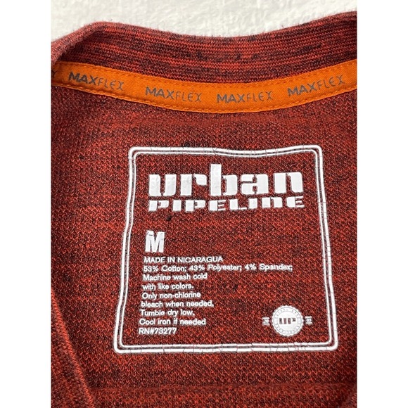 Urban Pipeline LS Shirt Mens M Red Black Specs - Picture 2 of 11